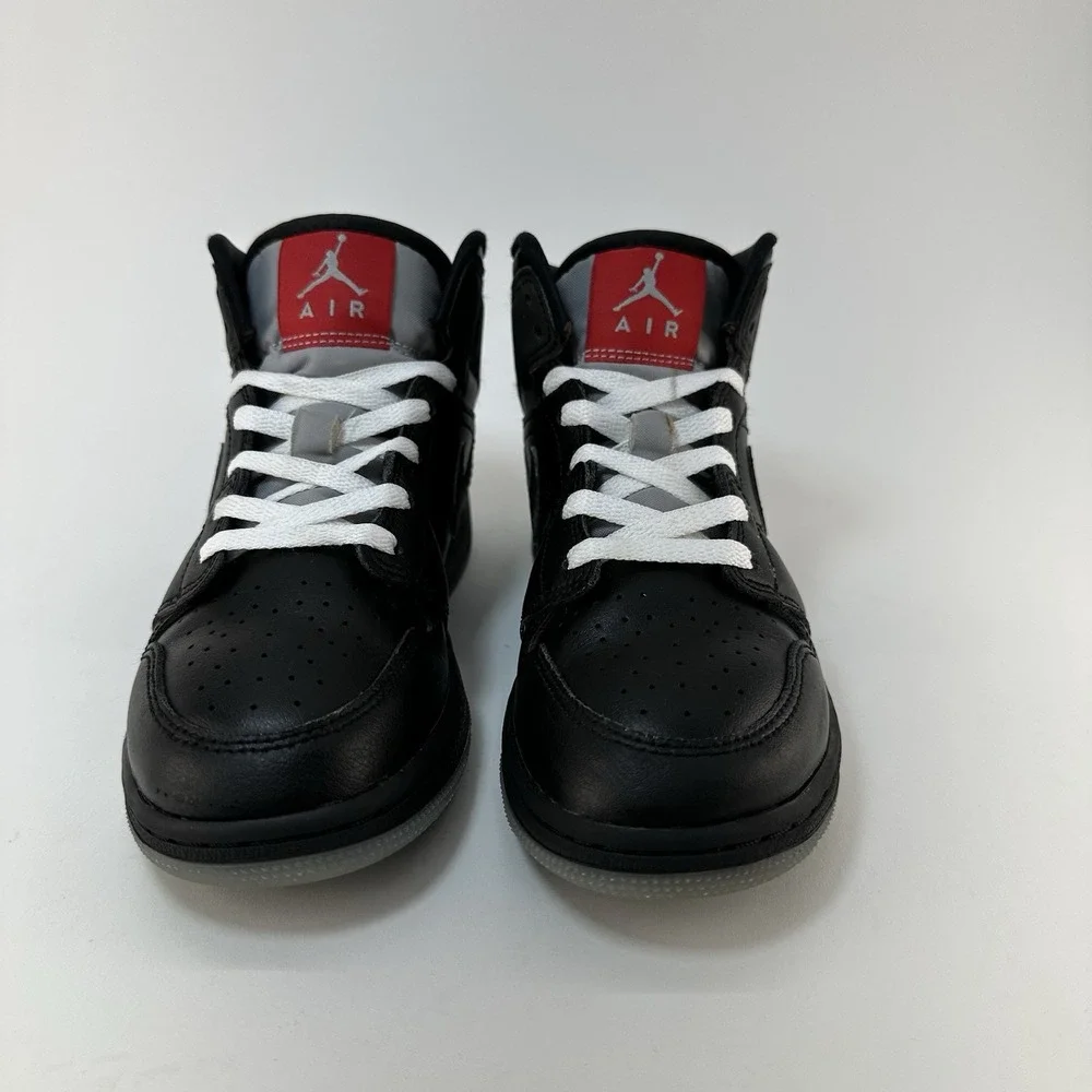 Nike Air Jordan 1 Mid GS Black Gym Red Youth 4.5Y Sneakers